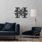 Split Letter Monogram Steel Sign - Family Name - Family Initial (Fully Customizable)