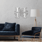 Split Letter Monogram Steel Sign - Family Name - Family Initial (Fully Customizable)