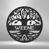 Custom Last Name Metal Sign, Personalized Tree Of Life Sign, Metal Wall Decor for Home Kitchen Coffee Barthroom Bar, Modern Farmhouse Decor Housewarming Gift, Personalized black, copper,silver Sign