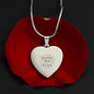 Peace Joy & Love Sweet Engraved Heart Necklace!
