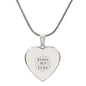 Peace Joy & Love Sweet Engraved Heart Necklace!
