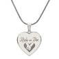 Ride or Die Sweet Engraved Heart Necklace!