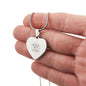 Peace Joy & Love Sweet Engraved Heart Necklace!