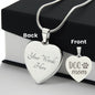 Dog Mom Sweet Engraved Heart Necklace!