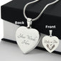 Ride or Die Sweet Engraved Heart Necklace!