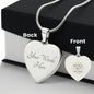 Peace Joy & Love Sweet Engraved Heart Necklace!