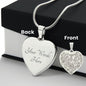 Elephant head Sweet Engraved Heart Necklace!