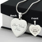 I Speak For Those Who Has No Voice Love MOM Sweet Engraved Heart Necklace!
