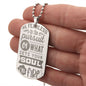 Be Fearless In The PurSuit  unique and eye catching Engraved Dog Tag Necklace!