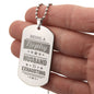 Being A Trophy Husband Engraved Dog Tag Necklace!