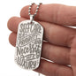 Self care is priority unique and eye catching Engraved Dog Tag Necklace!