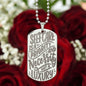 Self care is priority unique and eye catching Engraved Dog Tag Necklace!