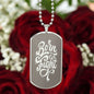 Born To Fight Engraved Dog Tag Necklace!