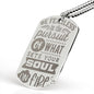 Be Fearless In The PurSuit  unique and eye catching Engraved Dog Tag Necklace!