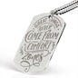 Great things never come from comfort zones unique and eye catching Engraved Dog Tag Necklace!