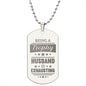 Being A Trophy Husband Engraved Dog Tag Necklace!