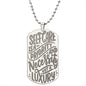 Self care is priority unique and eye catching Engraved Dog Tag Necklace!