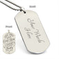 Great things never come from comfort zones unique and eye catching Engraved Dog Tag Necklace!