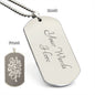 Born To Fight Engraved Dog Tag Necklace!