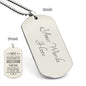 My Favorite people call me PAPA unique and eye catching Engraved Dog Tag Necklace!