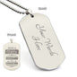 Being A Trophy Husband Engraved Dog Tag Necklace!