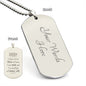 Daddy i know you've loved me Unique and eye catching Engraved Dog Tag Necklace!