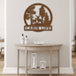Mountain Deer Scene sign Personalized Metal Monogram, Wedding Gift. Family Name Sign, Outdoor Name Sign, Anniversary, Last Name Sign,Front Door