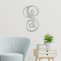 Personalized Steel Last Family Name, Metal Sign, Initial Split Letter, Outdoor Metal Name, Wedding Gift Custom Names Est Year Established Wall Hanging Monograms (Fancy Initial Monogram)