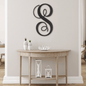 Personalized Steel Last Family Name, Metal Sign, Initial Split Letter, Outdoor Metal Name, Wedding Gift Custom Names Est Year Established Wall Hanging Monograms (Fancy Initial Monogram)