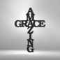 Amazing Grace Cross Christian Metal Art Steel Decor | Made in USA