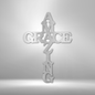 Amazing Grace Cross Christian Metal Art Steel Decor | Made in USA