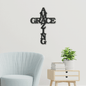 Amazing Grace Cross Christian Metal Art Steel Decor | Made in USA
