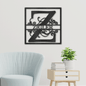 Split Square Monogram - Steel Sign