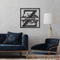 Split Square Monogram - Steel Sign