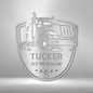 Personalized Trucker Monogram Metal Wall Art Garage Man Cave Gift Indoor Outdoor Decor Sign