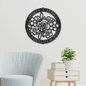 Personalized Floral Ring Monogram Metal Wall Art Wedding Gift Custom Family Name Marriage Date Indoor Outdoor Decor Sign