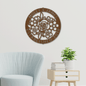 Personalized Floral Ring Monogram Metal Wall Art Wedding Gift Custom Family Name Marriage Date Indoor Outdoor Decor Sign
