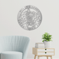Personalized Floral Ring Monogram Metal Wall Art Wedding Gift Custom Family Name Marriage Date Indoor Outdoor Decor Sign