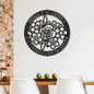 Personalized Floral Ring Monogram Metal Wall Art Wedding Gift Custom Family Name Marriage Date Indoor Outdoor Decor Sign