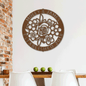 Personalized Floral Ring Monogram Metal Wall Art Wedding Gift Custom Family Name Marriage Date Indoor Outdoor Decor Sign