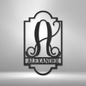Personalized Regal Monogram Custom Family Name Initial Letter Indoor Outdoor Decor Sign