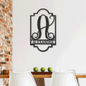 Personalized Regal Monogram Custom Family Name Initial Letter Indoor Outdoor Decor Sign