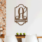 Personalized Regal Monogram Custom Family Name Initial Letter Indoor Outdoor Decor Sign