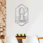 Personalized Regal Monogram Custom Family Name Initial Letter Indoor Outdoor Decor Sign