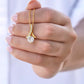14K White Gold Alluring Beauty Necklace for Wife from Husband With Royal Design Romantic Message Card to My Queen.
