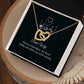 Dear wife,always remember Interlocking Heart Necklase  / valentines day gift /anniversary gift / Birthday gift .