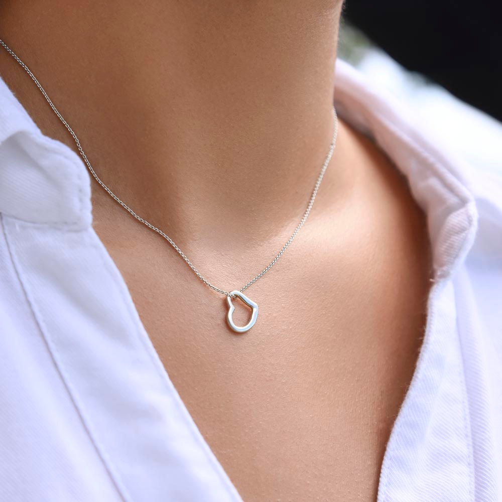 I found the meaning of my life because of you Delicate Heart necklase For YOUR loving Person ,My Gorgeous Wife .