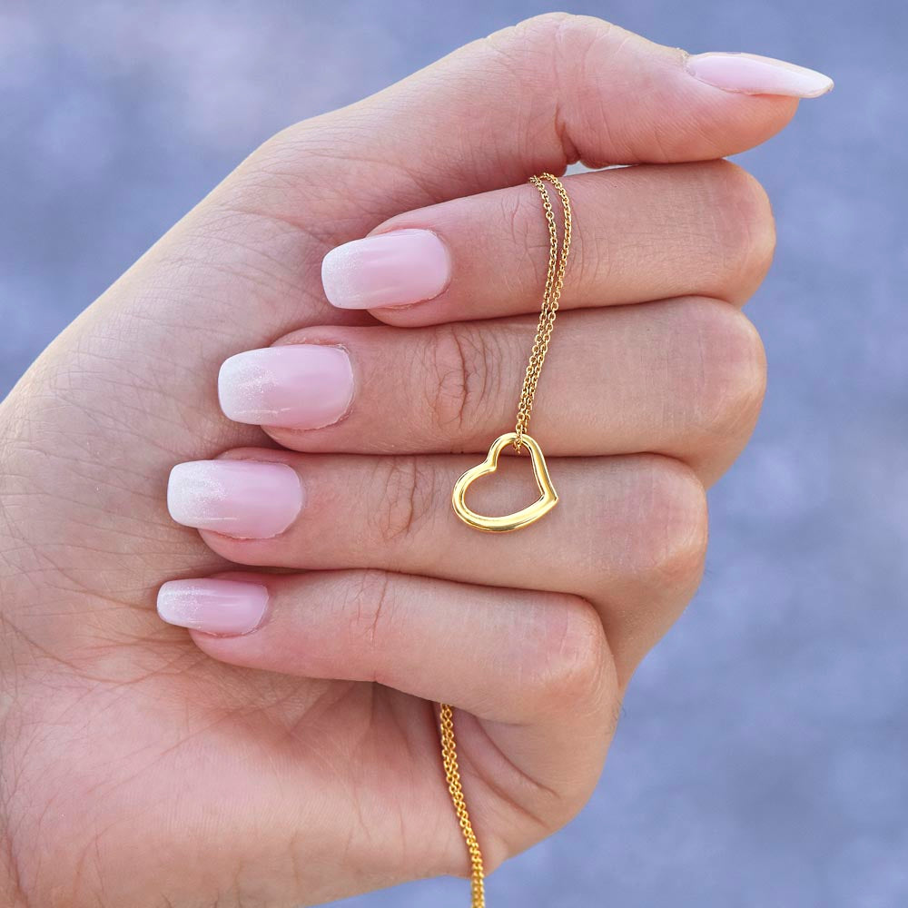 I found the meaning of my life because of you Delicate Heart necklase For YOUR loving Person ,My Gorgeous Wife .