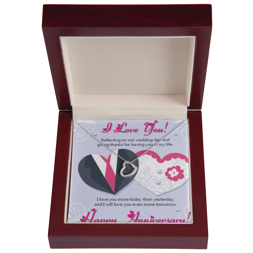 I love You Delicate Heart Necklase For Special Anniversary/ Birthday /valentines Gifts For Special Wife.