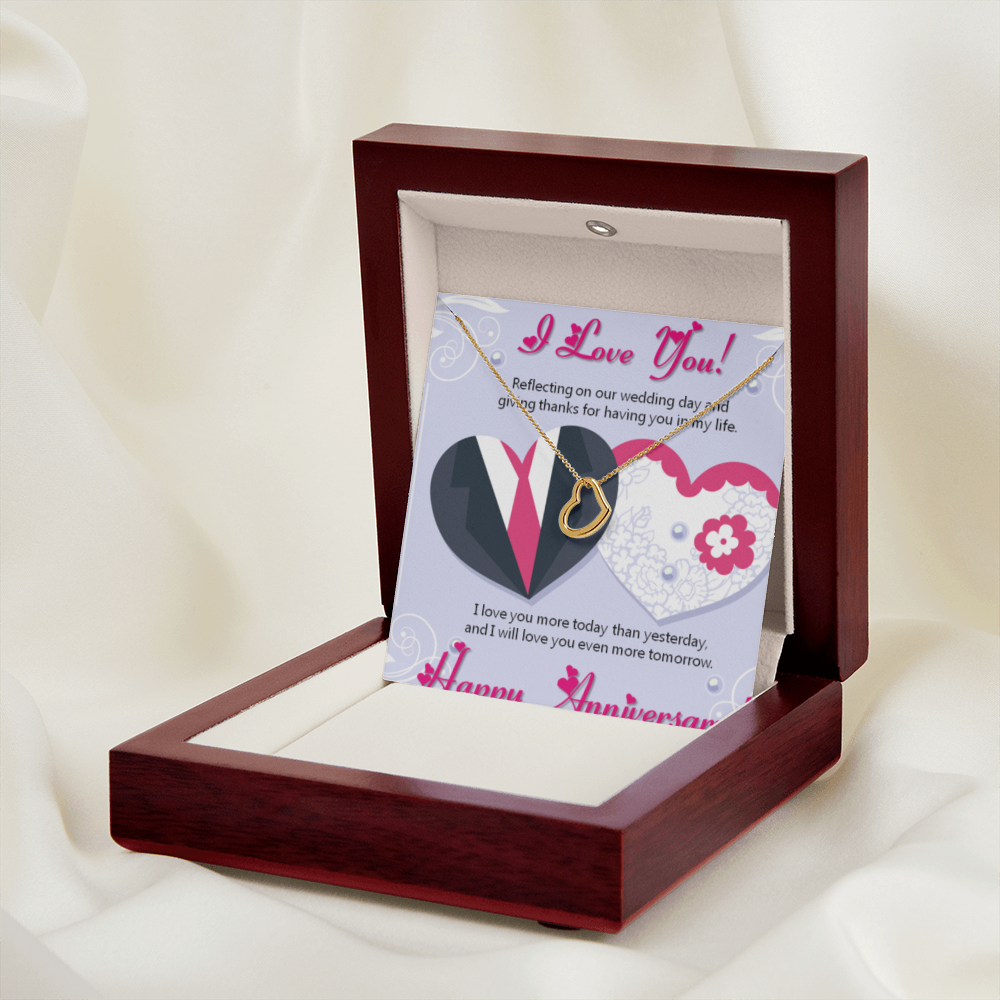 I love You Delicate Heart Necklase For Special Anniversary/ Birthday /valentines Gifts For Special Wife.